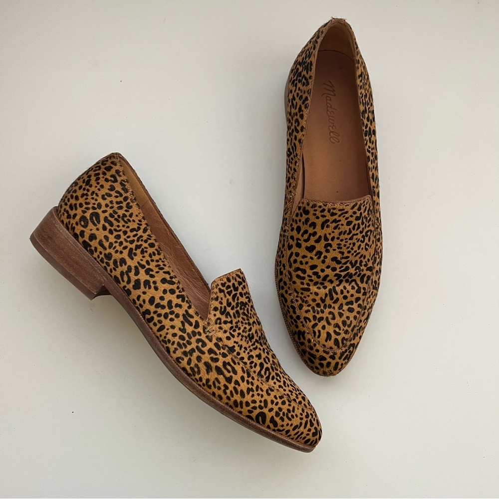 Madewell The Frances Loafer in Mini Leopard Calf Hair Size 9 - Picture 4 of 10